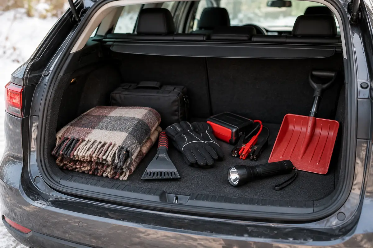트렁크에 챙긴 겨울 비상 물품
